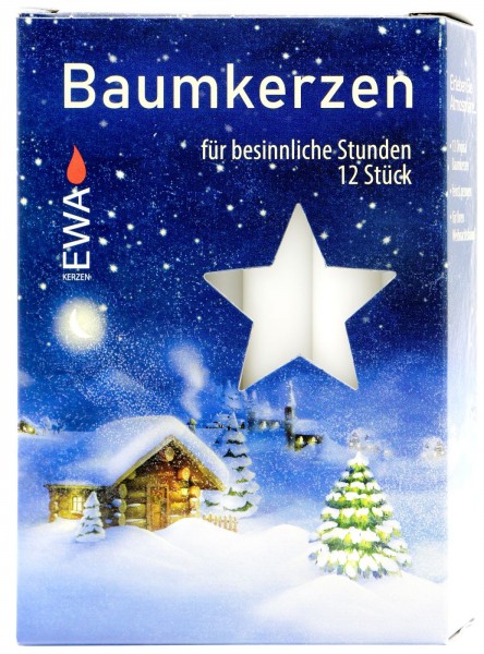 BaumKerzen Weiß, 12 / 250