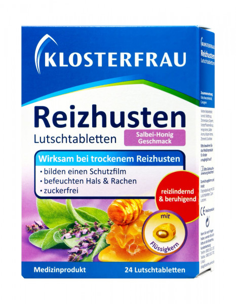 Klosterfrau Reizhusten Lutschtabletten Salbei-Honig, 24 er