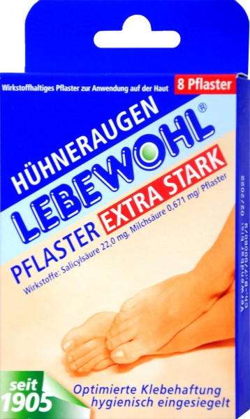 Lebewohl Pflaster Extra, 8 er