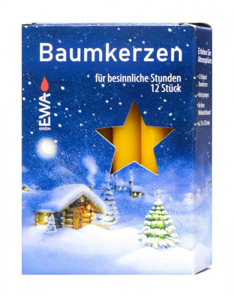 Baumkerzen Natur, 12/250, 12 er