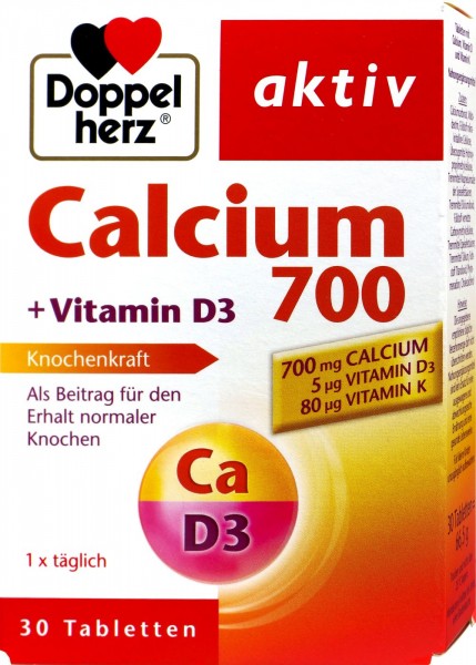 Doppelherz Calcium 700 + D3, 30 er
