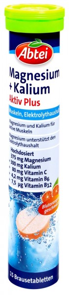 Abtei Magnesium + Kalium Brause, 15 er