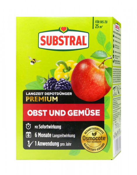 Substral Langzeitdünger Depotdünger Obst + Gemüse, 750 g