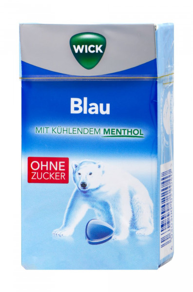Wick Blau mit kühlendem Menthol Box ohne Zucker, 46 g