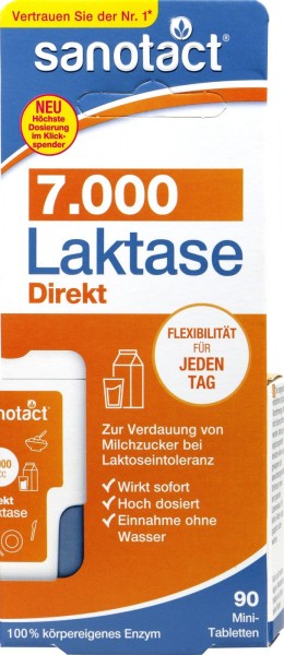Sanotact Laktase 7.000 Mini-Tabletten, 90 er