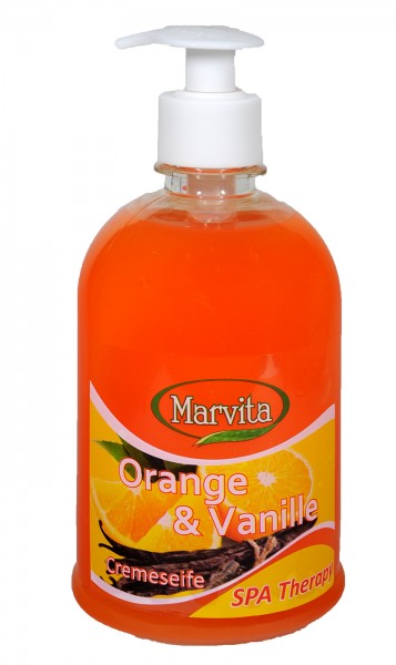 Creme Seife Spender Orange + Vanille, 500 ml