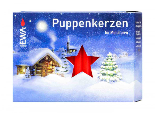 Puppenkerzen Rot 40/100, 40 er