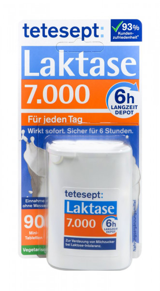 Tetesept Langzeit Laktase 7000 Tabletten, 90 er